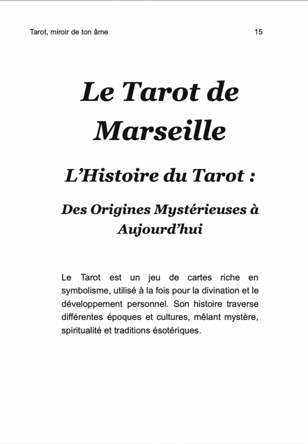 Tarot, miroir de ton âme