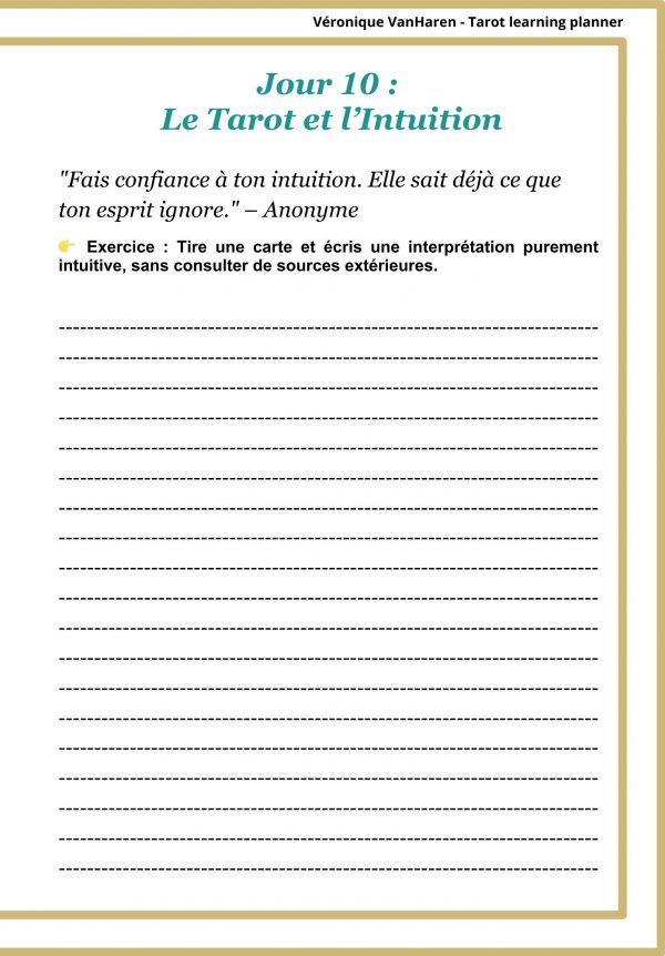 Tarot learning planner (journal)